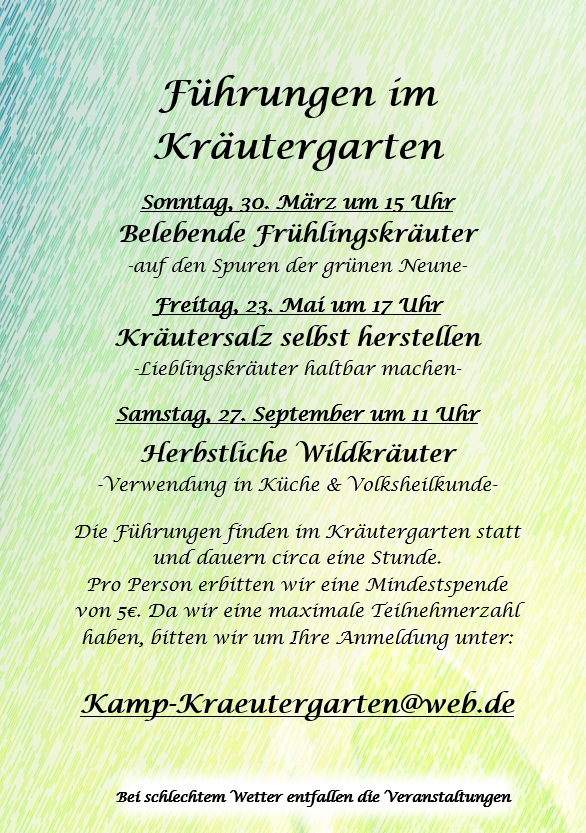 2025 Führungen Kräutergarten