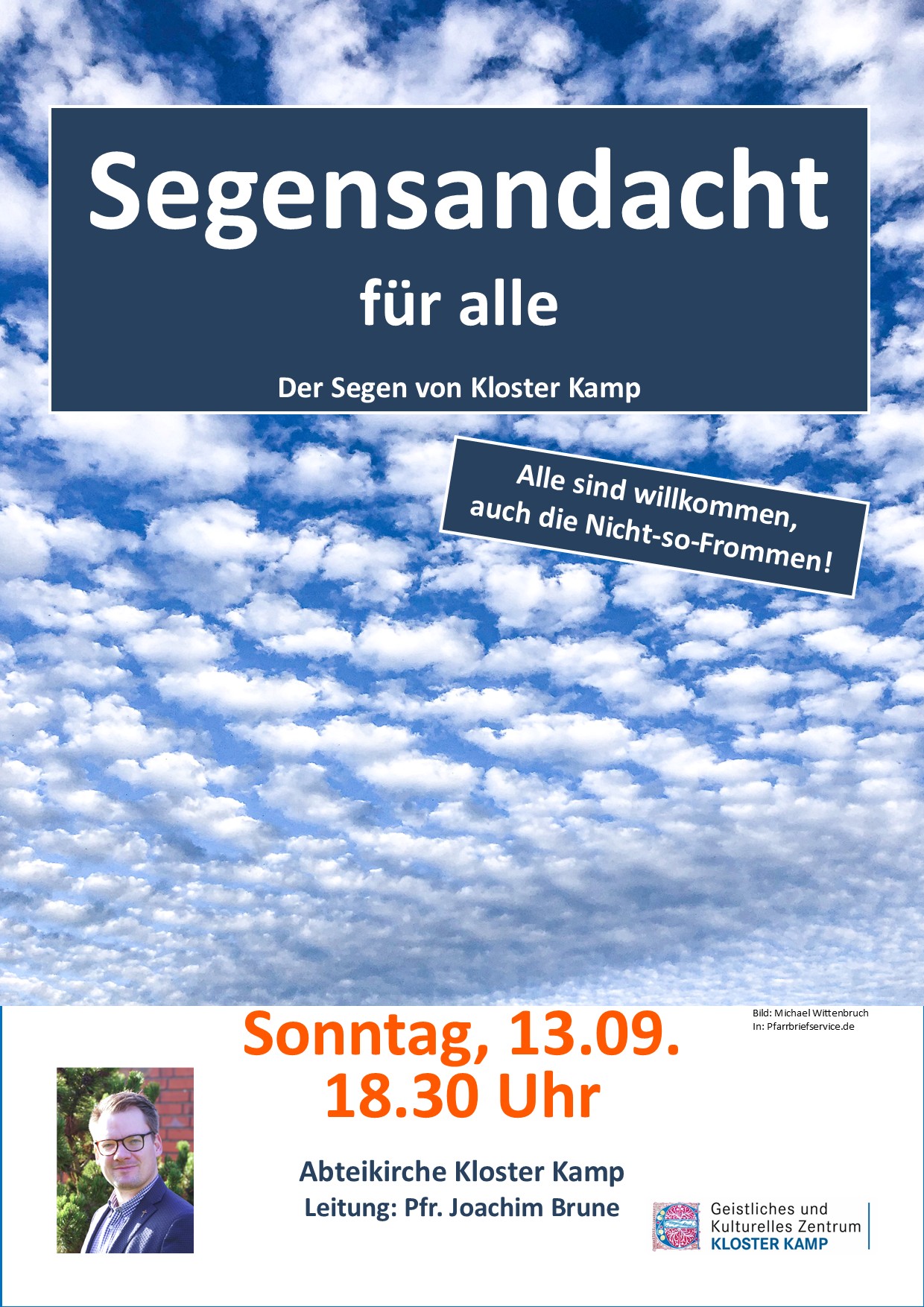 Plakat Segensandacht 09 2026 MIT Rahmen